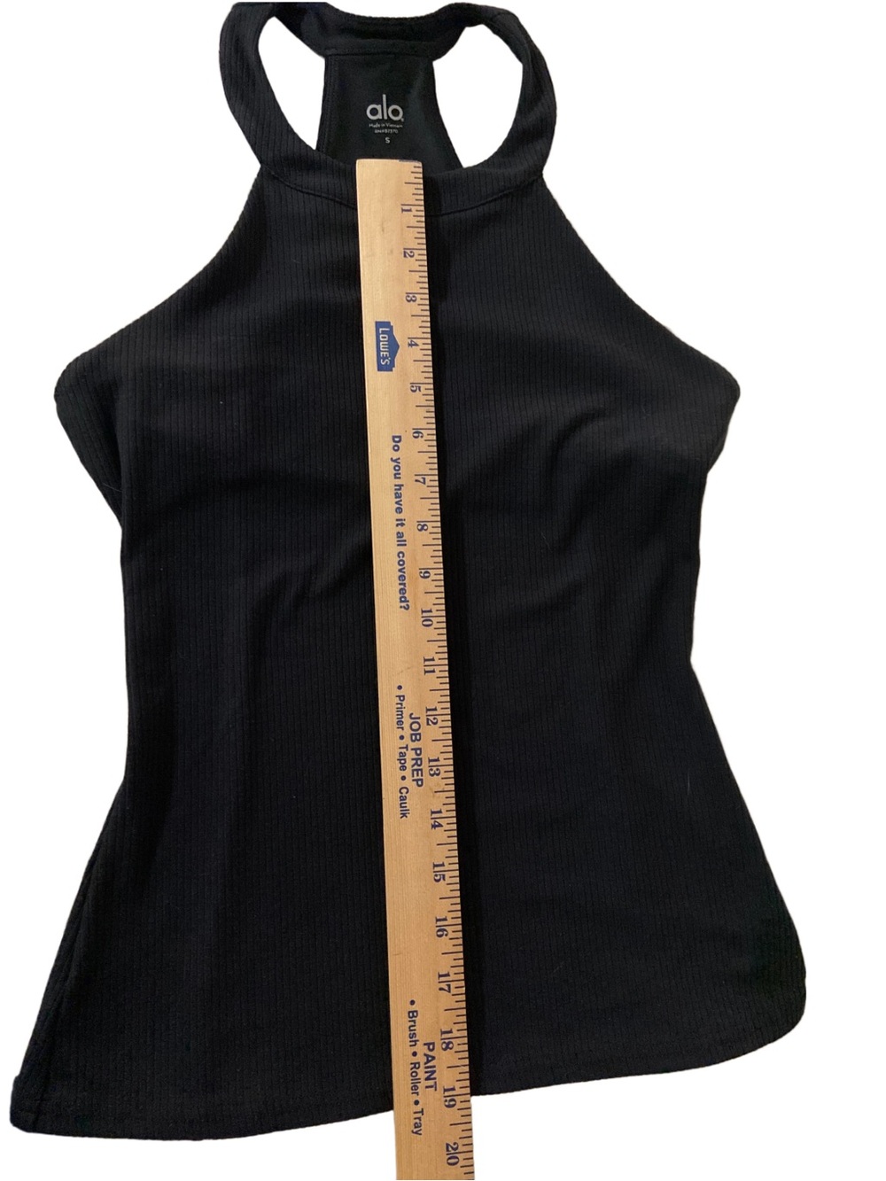 ALO Yoga High Neck Ribbed Tank - Black - Full Length - Small - Picture 8 of 11